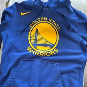 Nike Blue and Yellow Golden State Warriors Hoodie Sweatshirt